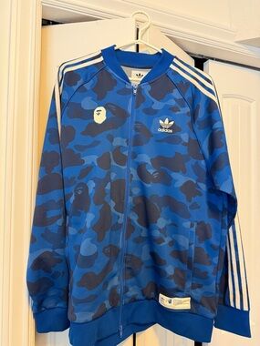 adidas Blue & Navy Camo Track Jacket